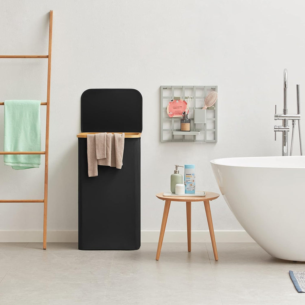 Large 100L Laundry Basket with Lid & Removable Liner