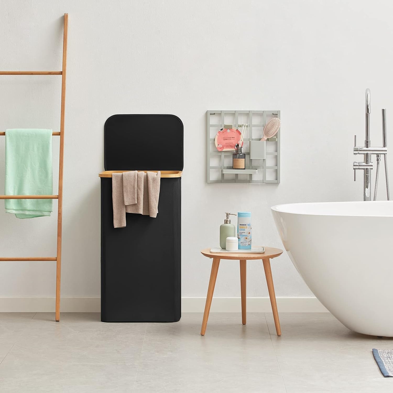 Large 100L Laundry Basket with Lid & Removable Liner