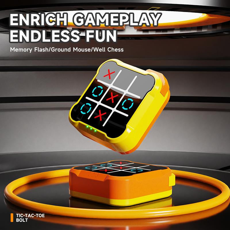 Electronic Tic Tac Toe Game,Portable Console against Ai Robots (Battery Not Included),Handheld Game Console Educational Toys for Family Party & Entertainment