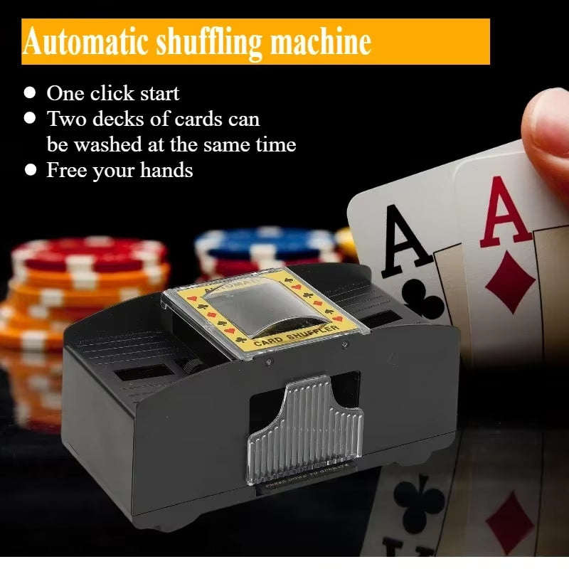 Automatic Card Shuffler Playing Card Dealer Shuffling Machine Casino Card Shuffler for UNO Blackjack Texas Hold'Em Poker Cards