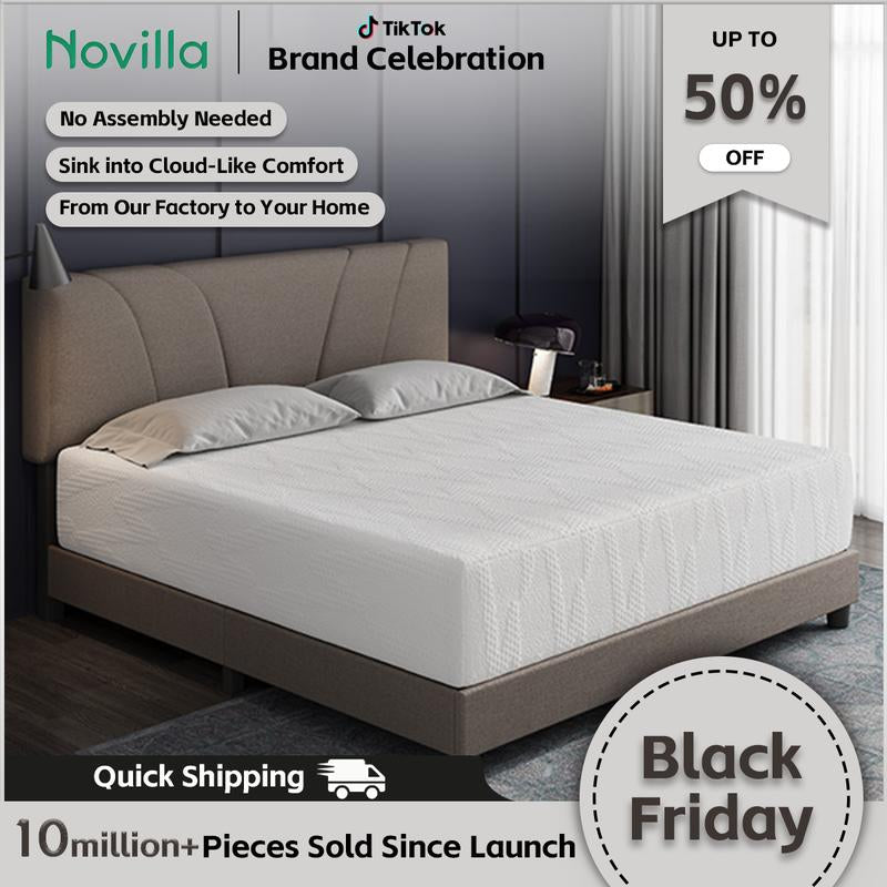 【Black Friday Exclusive】Gel Memory Foam Full/Queen/King Size Bed Mattress for Cooling Night Sleep, Comfort Sleep & Pressure Relief,5/6/8/10/12/14 Inch Mattress in a Box,