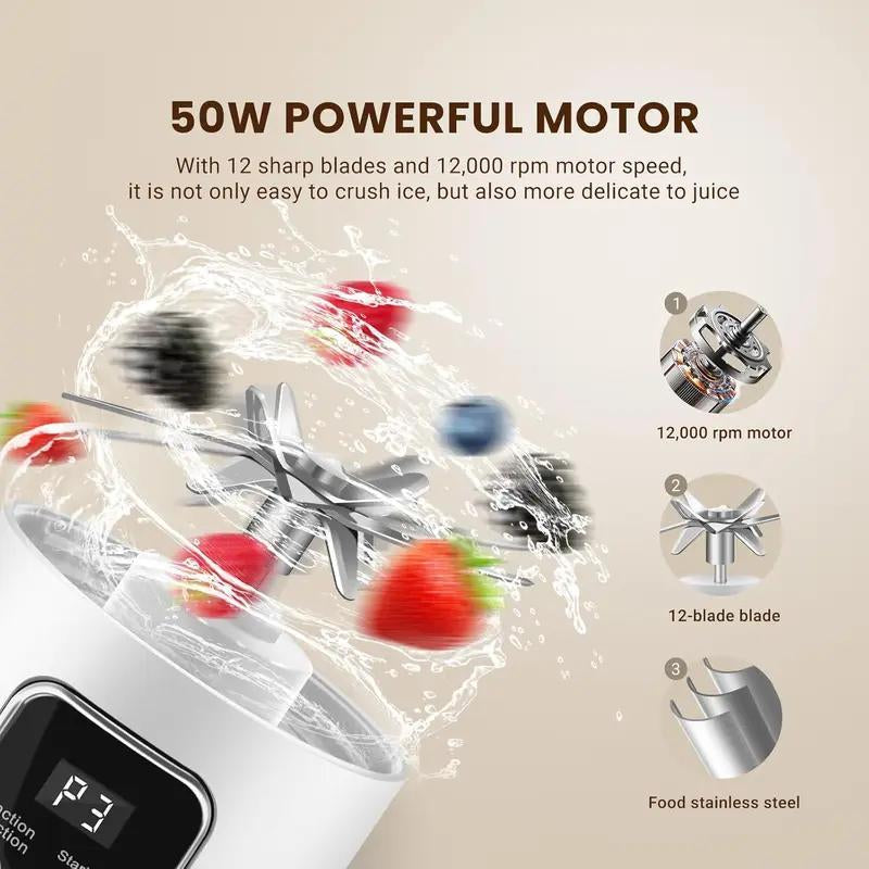 Portable Digital Multimode Juicer Blender – with Smart LED Display, Diet-Friendly and Leak-Proof Design, Ideal for Smoothies, Juices, Shakes & Healthy Lifestyle