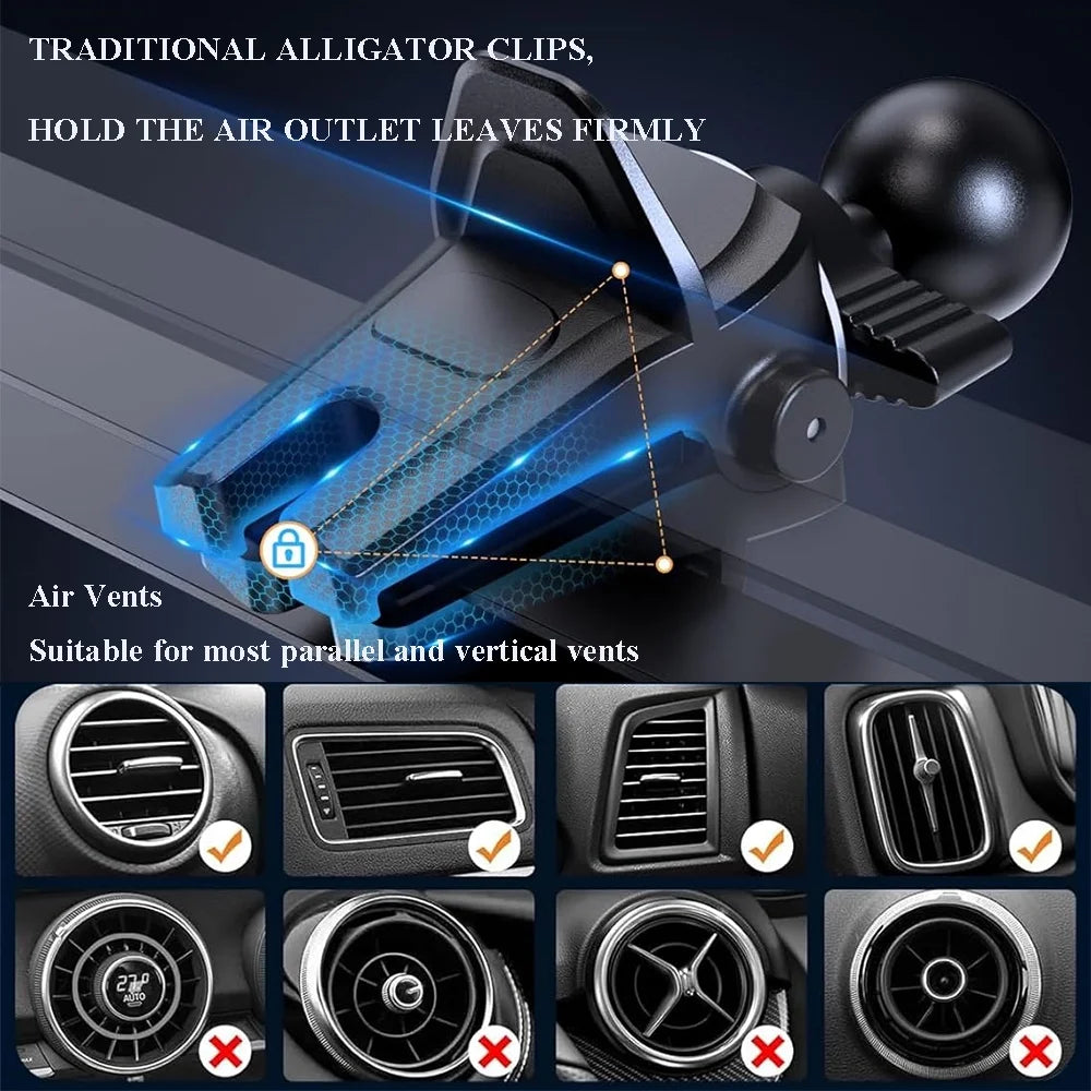 Wireless Car Charger, 15W Fast Charging Auto Clamping Car Charger Phone Mount Air Vent Phone Holder, Fit for Phone Support Wireless Charging (Width 60-90Mm) Iphone, Samsung Galaxy/Ultra, Google/Lg