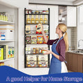 Over the Door Pantry Organizer 6-8 Tier Hanging Spice Rack for Easy Install Cabinet Door Organizer Home Kitchen Essentials Multi-Functional Storage Solution