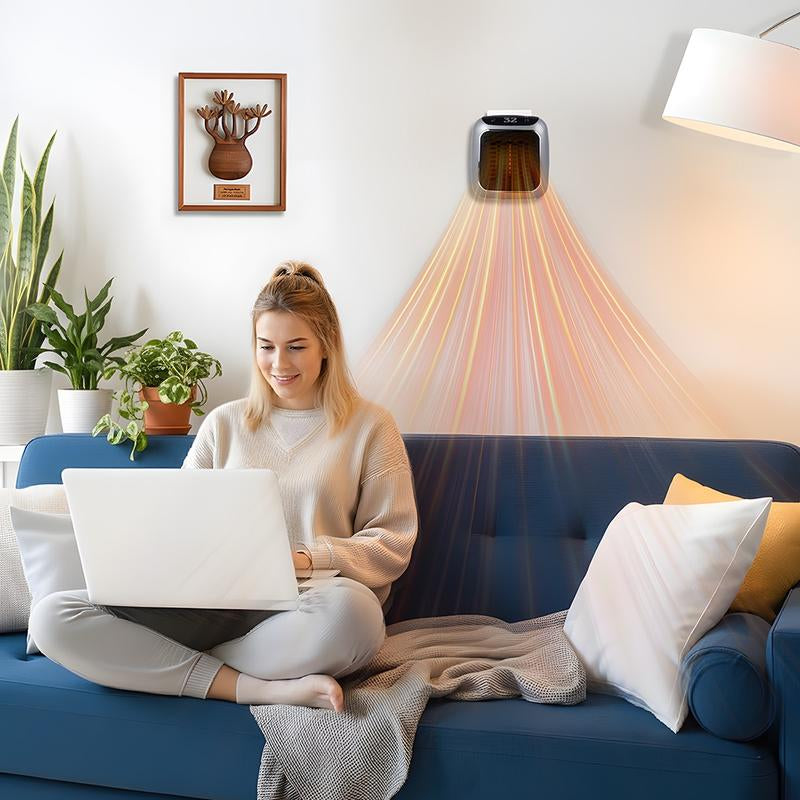 Small Electric Heater, 1 Count Portable Heating Fan with 2 Modes, Small Heaters, Fast Heating Space Heaters for Bedroom, Study, Office