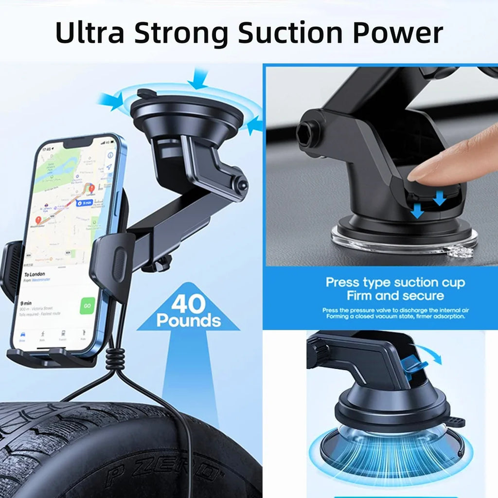 Wireless Car Charger, 15W Fast Charging Auto Clamping Car Charger Phone Mount Air Vent Phone Holder, Fit for Phone Support Wireless Charging (Width 60-90Mm) Iphone, Samsung Galaxy/Ultra, Google/Lg